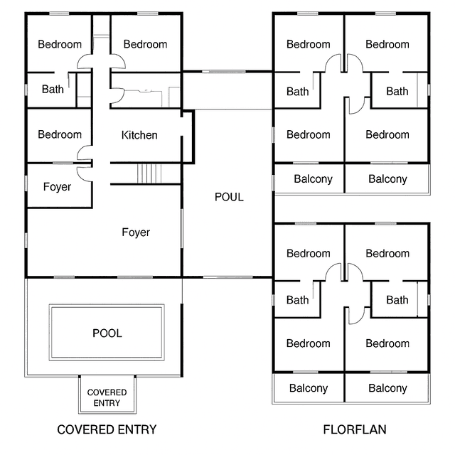 Drawing or floor plan of Villa in Dambulla